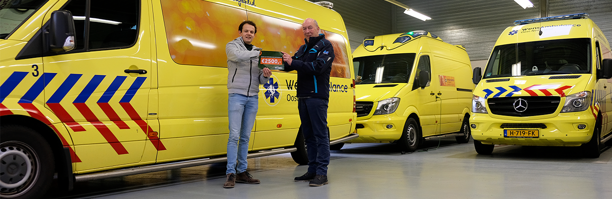 Hart onder de riem voor WensAmbulance Oost-Nederland